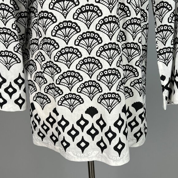 Soft Surroundings Womens Rocio Pullover Tunic Black Gold Beaded size Medium - Picture 11 of 14